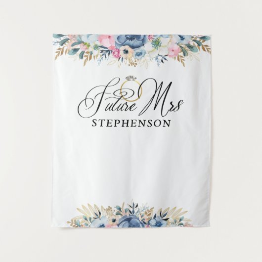 Tenture Fond de toile de mariage de la future Mme Floral (Devant)