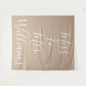 Tenture Fond de toile de mariage de Mlle à Mme Banner Brun (Devant (Horizontal))