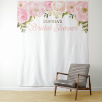 Fond de toile de mariage floral rose Prop de photo