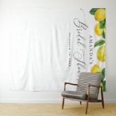Tenture Fond de toile de mariage Lemon | Citron aquarelle (En situation (horizontale))