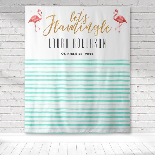 Tenture Fond de toile de mariage rose Flamingle