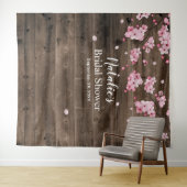 Tenture Fond de toile de mariage rustique à fleurs de ceri (En situation (horizontale))