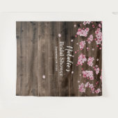 Tenture Fond de toile de mariage rustique à fleurs de ceri (Devant (Horizontal))