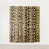 Tenture Fond de toile en peau de serpent Python doré (Devant)