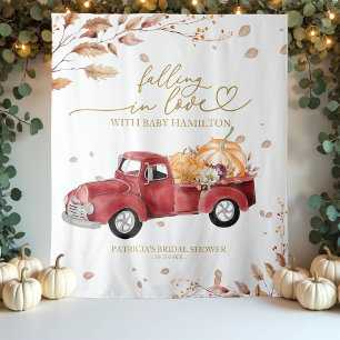 Tenture Fond de toile pour Baby Shower de camion rouge Tom