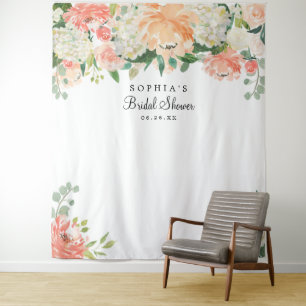 Tenture Fond de toile pour Baby Shower - Photobooth Pretty