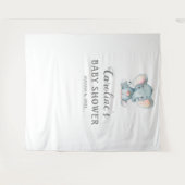 Tenture Fond de toilette bébé éléphant, Accessoire de phot (Devant (Horizontal))