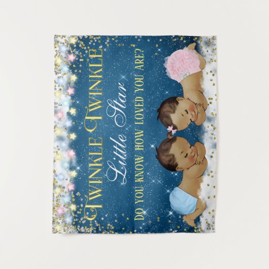 Tenture Fond de toilette bébé Twinkle Twinkle Little Star (Devant)