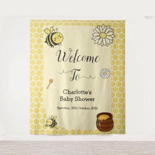 Tenture Fond de toilette de bébé avec des abeilles mignonn