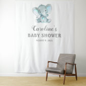 Tenture Fond de toilette de bébé éléphant, accessoire de p (En situation)