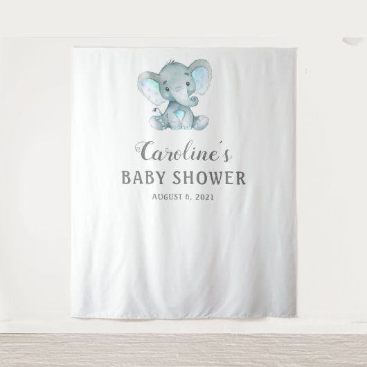 Tenture Fond de toilette de bébé éléphant, accessoire de p (Devant)