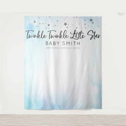 Tenture Fond de toilette de bébé Twinkle Twinkle Bleu (Devant)