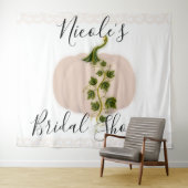 Tenture Fond de toilette de mariage automnal citrouille ro (En situation (horizontale))