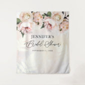 Tenture Fond de toilette de mariage floral rose pastel (Devant)