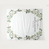 Tenture Fond de toilette de mariage géométrique aux feuill (Devant (Horizontal))