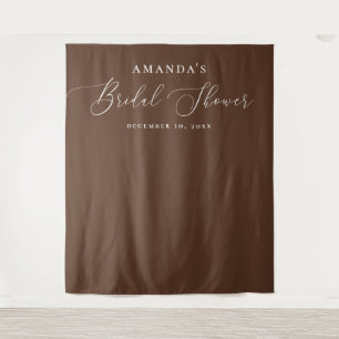 Tenture Fond de toilette de mariage minimaliste marron cho