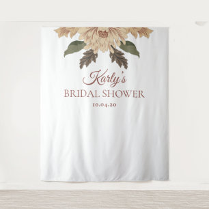 Tenture Fond de toilette de mariage moderne à motif floral