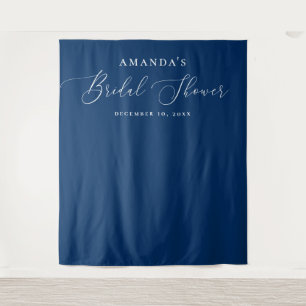 Tenture Fond de toilette de mariage moderne bleu marine