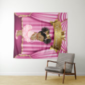 Tenture Fond de toilette pour bébé princesse afro-américai (En situation (horizontale))