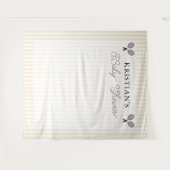 Tenture Fond de toilette pour bébé thème tennis jaune prép (Devant (Horizontal))