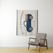 Tenture Fond de toilette pour garçon Baby Shower Camion Bl (En situation)