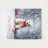 Tenture Fond de vacances pour ours polaire (Devant (Horizontal))