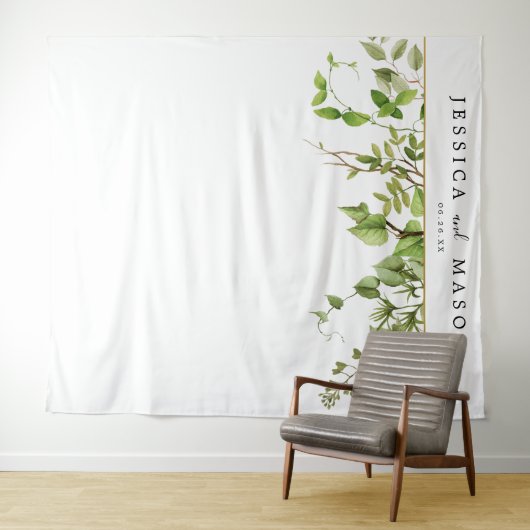 Tenture Fond de verdure forestière pour photobooth (En situation (horizontale))