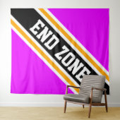 Tenture Fond de zone de fin rose vif avec bandes de course (En situation (horizontale))