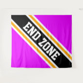 Tenture Fond de zone de fin rose vif avec bandes de course (Devant (Horizontal))