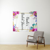 Tenture Fond d'eau à l'aquarelle floral doré de printemps  (En situation (horizontale))