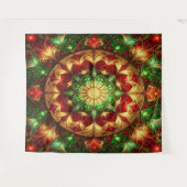Tenture Fond décoratif rouge vert pour les fêtes (Devant (Horizontal))