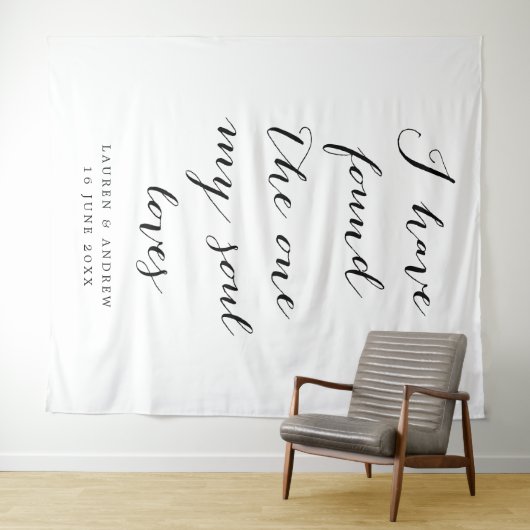 Tenture Fond d'écran de cérémonie de mariage « J'ai trouvé (En situation (horizontale))