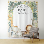 Tenture Fond d'écran de la jungle moderne avec des animaux (En situation)