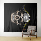 Tenture Fond d'écran du capitaine Jack Crâne de pirate (En situation (horizontale))