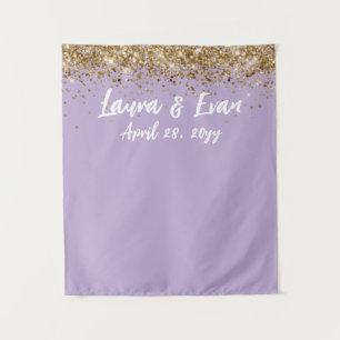 Tenture Fond d'écran personnalisé Mariage Photo Booth Purp