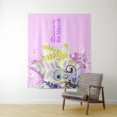 Tenture Fond d'écran photo Bat mitzvah ABSTRAIT FLORAL STA (En situation)