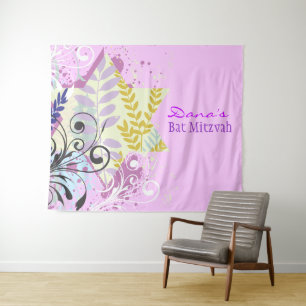 Tenture Fond d'écran photo Bat mitzvah ABSTRAIT FLORAL STA