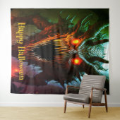 Tenture Fond d'Halloween Monster géant (En situation (horizontale))