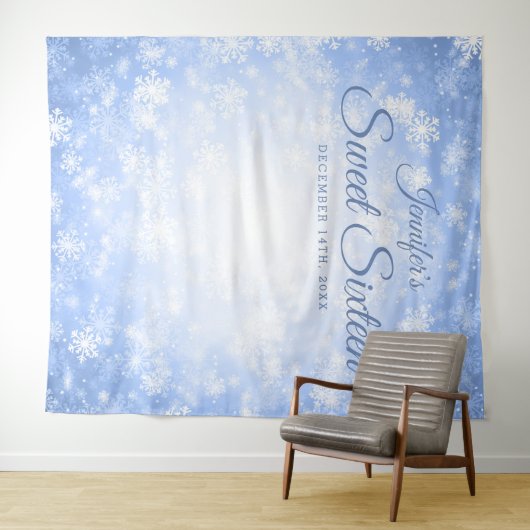 Tenture Fond Douce 16 Bleu Merveilleux Hiver (En situation (horizontale))