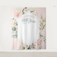 Fond élégant chic floral rose pour la douche de la