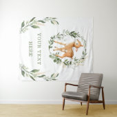 Tenture Fond élégant de bébé cerf de la forêt dorée (En situation (horizontale))