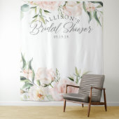 Tenture Fond élégant de mariage floral rose chic (En situation)