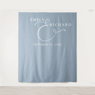Tenture Fond élégant de mariage photo couleur bleu poussié