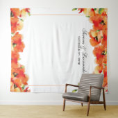 Tenture Fond élégant de pavot floral pour photobooth de ma (En situation (horizontale))