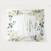 Tenture Fond élégant de roses blanches pour photobooth de  (Devant (Horizontal))