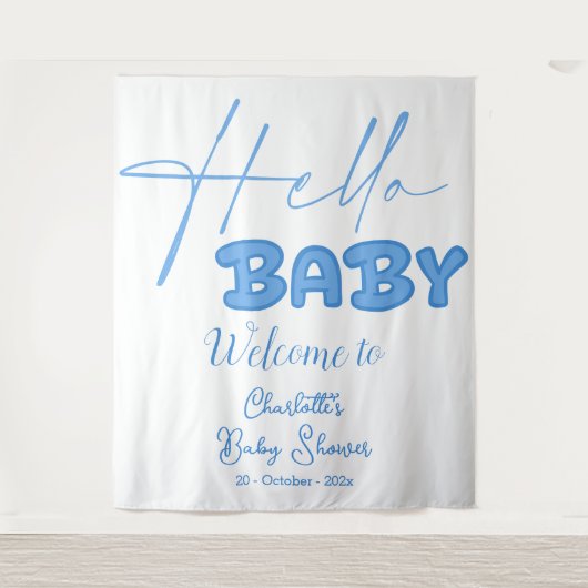 Tenture Fond élégant pour bébé pour la fête de naissance (Devant)