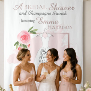 Tenture Fond élégant pour photo de shower de mariage / Tap