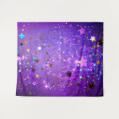 Tenture Fond en feuille de papier violet avec des étoiles (Devant (Horizontal))