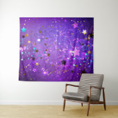 Tenture Fond en feuille de papier violet avec des étoiles (En situation (horizontale))