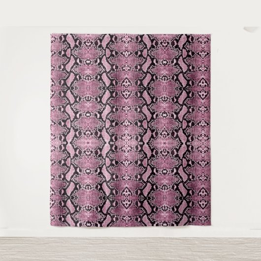 Tenture Fond en peau de serpent Python rose (Devant)